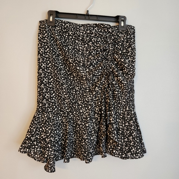 Max Studio - Side Cinched Ruffle Hem Skirt - Picture 1 of 10